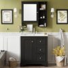 Bathroom Vanity With Sink, Modern Elegant Bathroom Storage Cabinet With 3 Drawers And Adjustable Shelves, Freestanding Vanity Set With Mirror Cabinet, Single Sink Bathroom Vanity - Black - Image 20