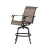 Patio Outdoor Indoor Aluminum Sling Swivel Bar Stool (Set of 2) - Bronze - Image 2