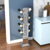 Crushed Diamond Floating Mirrored Wine Bottle Holder - Silver - Image 3