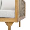 Claremont - 3 Seater Daybed With Rattan Arms - Light Gray - Image 10