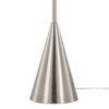 Cone - Contemporary Floor Lamp - Nickel / White - Image 4