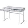 Tigress - Printed Faux Marble Top Writing Desk - White - Image 2