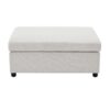 Wide Modern Oversized Armchair With Ottoman Stool, Single Sofa With Lumbar Support, Accent Chair, Reading Chair For Bedroom, Living Room - Cream - Image 11