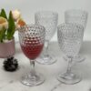 Diamond Cut Plastic Wine Glasses (Set of 4), Bpa Free Acrylic, Unbreakable Red & White Wine Glasses, 12Oz - Clear - Image 2