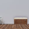 Linen Storage Trunk - Chestnut / White Linen - Image 11