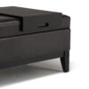 Oregon - Storage Ottoman Bench With Tray - Tanners Brown - Image 6