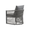 Modern Curved Aluminum Lounge Chair With Rope Weave Design And Cushioned Comfort (Set of 2) - Gray - Image 7