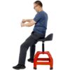 Pneumatic 360 Degree Swivel Stool, Mechanics Rolling Creeper Seat, Heavy Duty Mechanics Stool - Red - Image 5