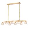 Crystal Chandelier For Dining Room, 8 Light Kitchen Chandelier Light Fixture Modern Metal Industrial Chandeliers For Farmhouse Entryway Living Room (8*G9 Bulbs Included) - Matte Gold - Image 11