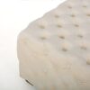 Modern Glam Ottoman With Velvet Upholstery And Button Tufted Design - Ivory - Image 9
