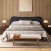 Billie - Modern Telephone Bench With Sliding Shelf - Ivory White - Image 8