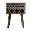 Inlay - Bone Scandi Bedside Table - Oak - Image 10