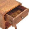 Mini Curve Lower Bedside Table - Chestnut - Image 6