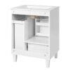 Solid Wood And 24" Bathroom Vanity With Sink, Deep Drawer, Door Shelf, 2 Tier Basket - White - Image 23