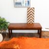 Austin - Antique Leather Bench With Lines - Antique Brown / Brown / Rustic / Tan - Image 4