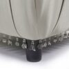 Gracie - Pleated Decorative Ottoman - Flint Gray - Image 3
