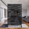 Outdoor & Indoor Privacy Screen Freestanding Decorative Panel Steel - Black - Image 11