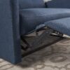Alma - Contemporary Upholstered Loveseat Recliner - Navy Blue - Image 6