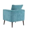 Accent Chair, Boucle Chair, Barrel Chair, Fabric Armchair Club Chair, Upholstered Arm Chair With Solid Wood Legs, Waist Pillow, Padded Single Chair For Living Room / Bedroom / Study / Waiting Room - Teal - Image 5