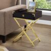 Accent Side Table, Storage Drawer, Contemporary - Espresso - Image 5