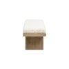 Bella - Upholstered Modern Accent Bench - Ivory White - Image 2