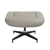 Piran - Twilight Top Grain Leather Accent Chair And Ottoman With Swivel - Gray - Image 2