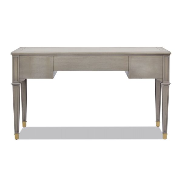 Dauphin - 3 Drawer Executive Desk - Gray Cashmere