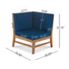 Perla - 5 Pieces Sofa Set - Blue - Image 13