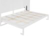 Queen Size Murphy Wall Bed Modern Design With LED Lights - White - Image 6
