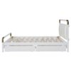 Queen Size Storage Platform Bed, With 2 Big Drawers, Twin Long Size Trundle - White - Image 8