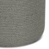 Serena - Round Braided Pouf - Dove Gray - Image 4