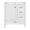 Bathroom Vanity, Modern Bathroom Cabinet With Sink Combo Set, Bathroom Storage Cabinet With A Soft Closing Door And 3 Drawers, Solid Wood Frame, Resin Basin - White - Image 15