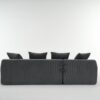 Compression Sofa: Combining Chaise Longue With 3 Seater, Corduroy Fabric, Full Sponge Compression Sofa, Combined Sofa With 4 Pillows For Living / Home Furniture / Apartment - Gray - Image 23