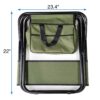 4 Piece Folding Outdoor Chair With Storage Bag, Portable For Camping, Picnics, Fishing - Green - Image 5