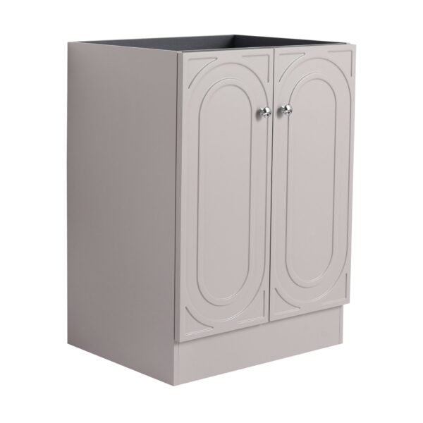 Contemporary Freestanding Bathroom Vanity With 2 Soft Close Cabinet Doors, Excluding Sink - Khaki