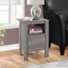 Accent Nightstands, Storage, Transitional - Gray - Image 4