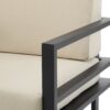 Modern 3 Piece Outdoor Patio Seating Set With Aluminum Frame And Weather Resistant Cushions - Beige / Gray - Image 16