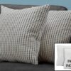 Pillows, Square, Insert Included, Decorative Throw, Hypoallergenic, Stylish Appearance (Set of 2) - Gray - Image 2