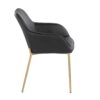 Daniella - Contemporary Dining Chair (Set of 2) - Gold / Black - Image 3