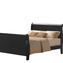 Louis Philippe III - Eastern King Bed - Black