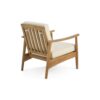 Birdsong - Outdoor Club Chair With Slat Back And Seat Cushion - Beige - Image 5