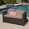 Puerta - Loveseat Outdoor Seating With Water Resistant Cushions - Dark Brown - Image 5