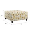 Foria - Floral Storage Ottoman - Yellow - Image 5