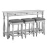 Mariano - Sofa Table With Three Stools - Gray - Image 2