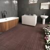 H Style Patio Deck Tiles, Diy Module Interlocking Decking Tiles Floor Tile Outdoor And Indoor, Easy And Quick Installation Court Tiles For Porch Poolside Balcony Backyard 44 Pieces - - Red Brown - Image 5