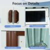 Outdoor Metal Storage Shed With Window - White - Image 6