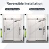 Frameless Single Sliding Shower Door Clear Tempered Glass - Matte Black - Image 11