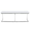 Modern Shoe Changing Stool With Metal Legs For Various Rooms - White - Image 5