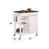 Ottawa - Kitchen Cart - Black / White - Image 9