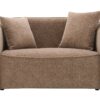 Keith - Chenille Loveseat With 2 Matching Color Toss Pillows - Brown - Image 2